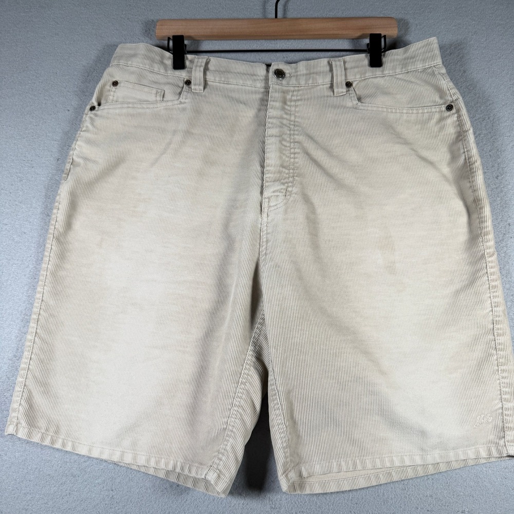 Hobie Mens Corduroy Shorts Tan Beige 5 Pocket‎ Casual Surf Style Size 38